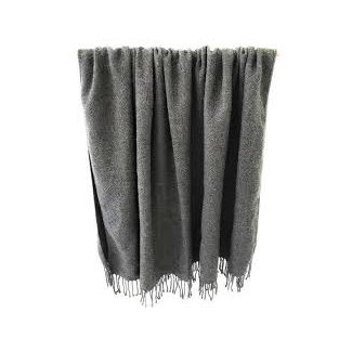 Handmade Alpaca Throw Blanket, Charcoal Gray ...