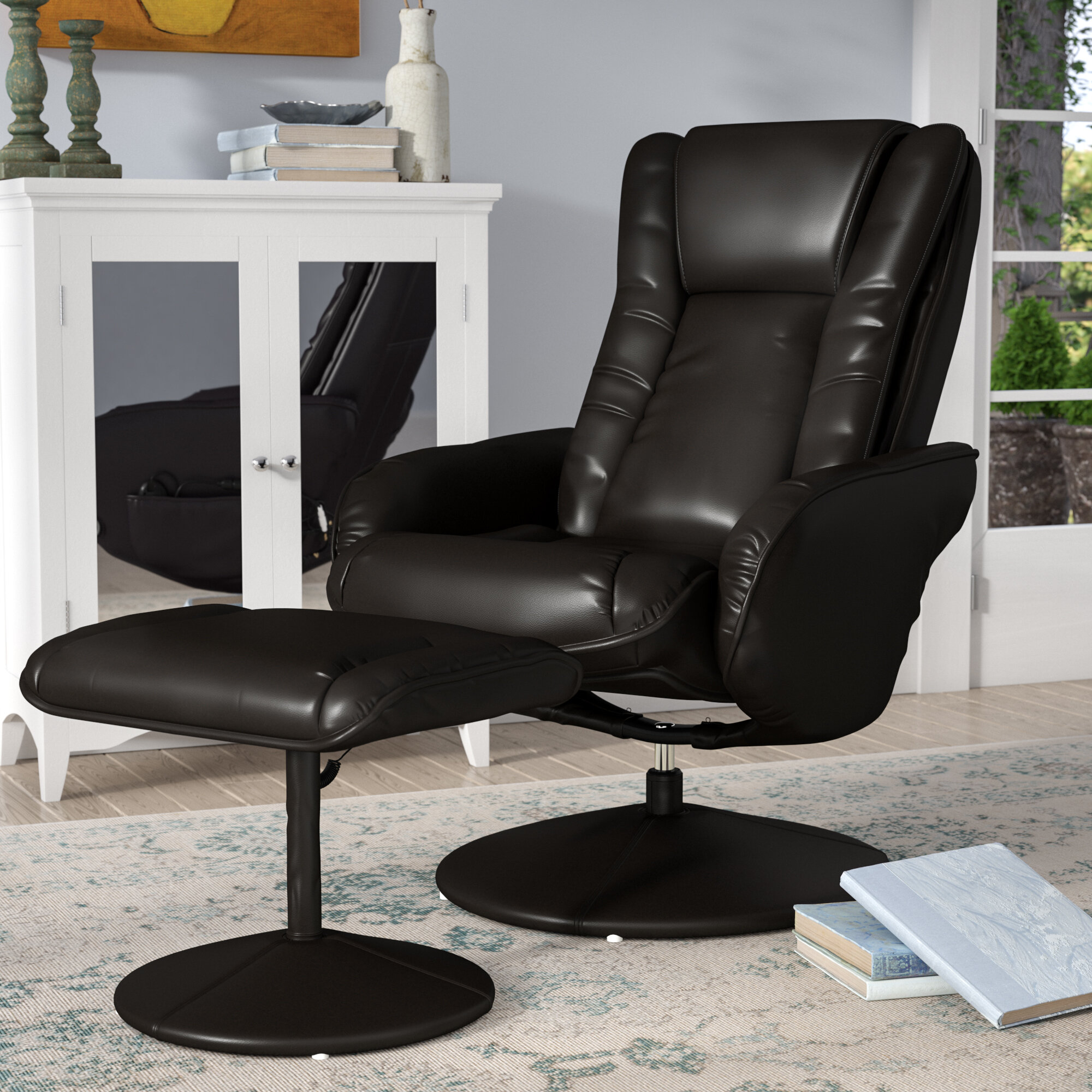 Heated Massage Chair with Ottoman
