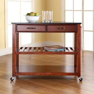 Hedon Kitchen Island with Granite Top