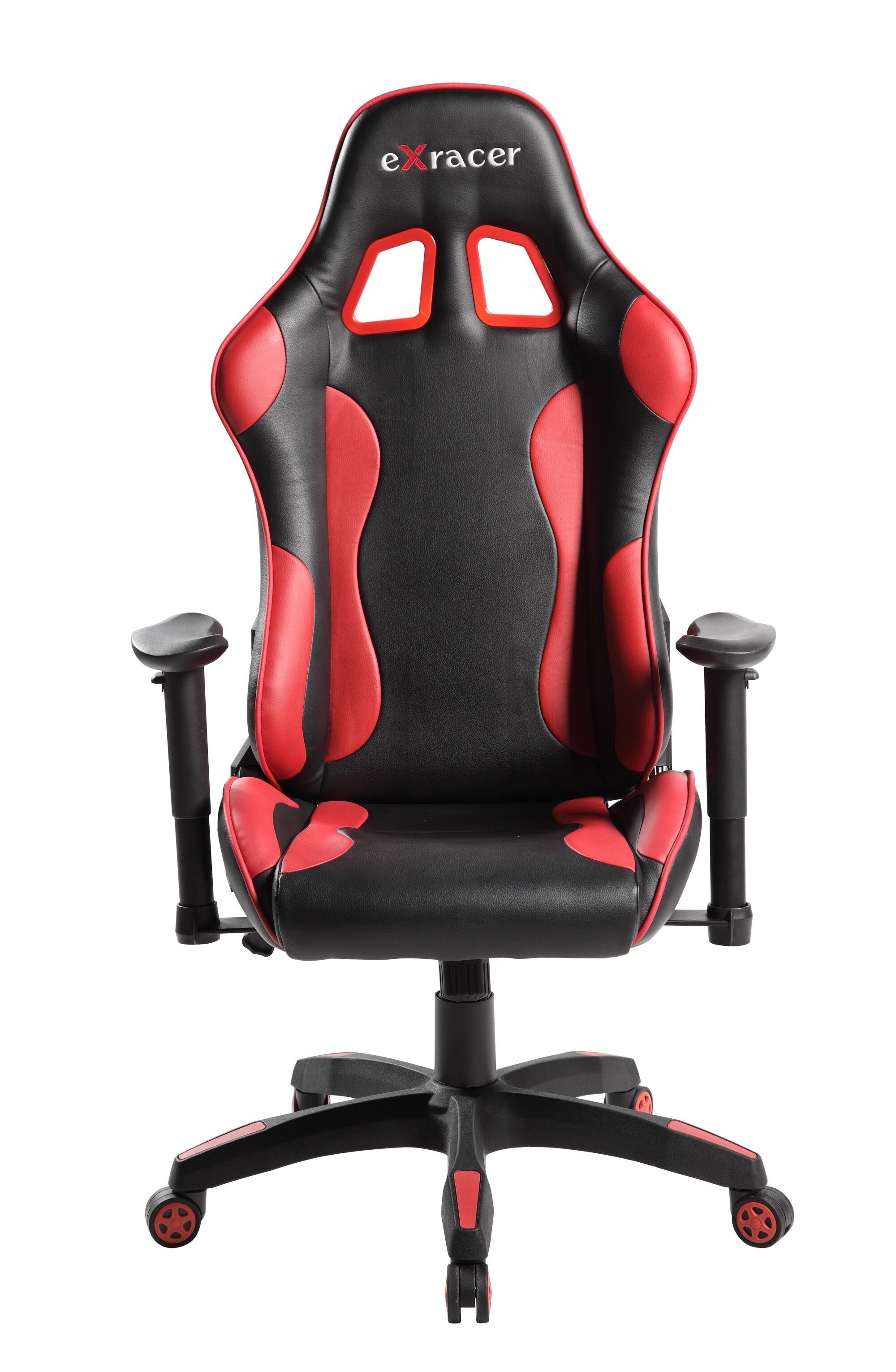 computer chair red and black