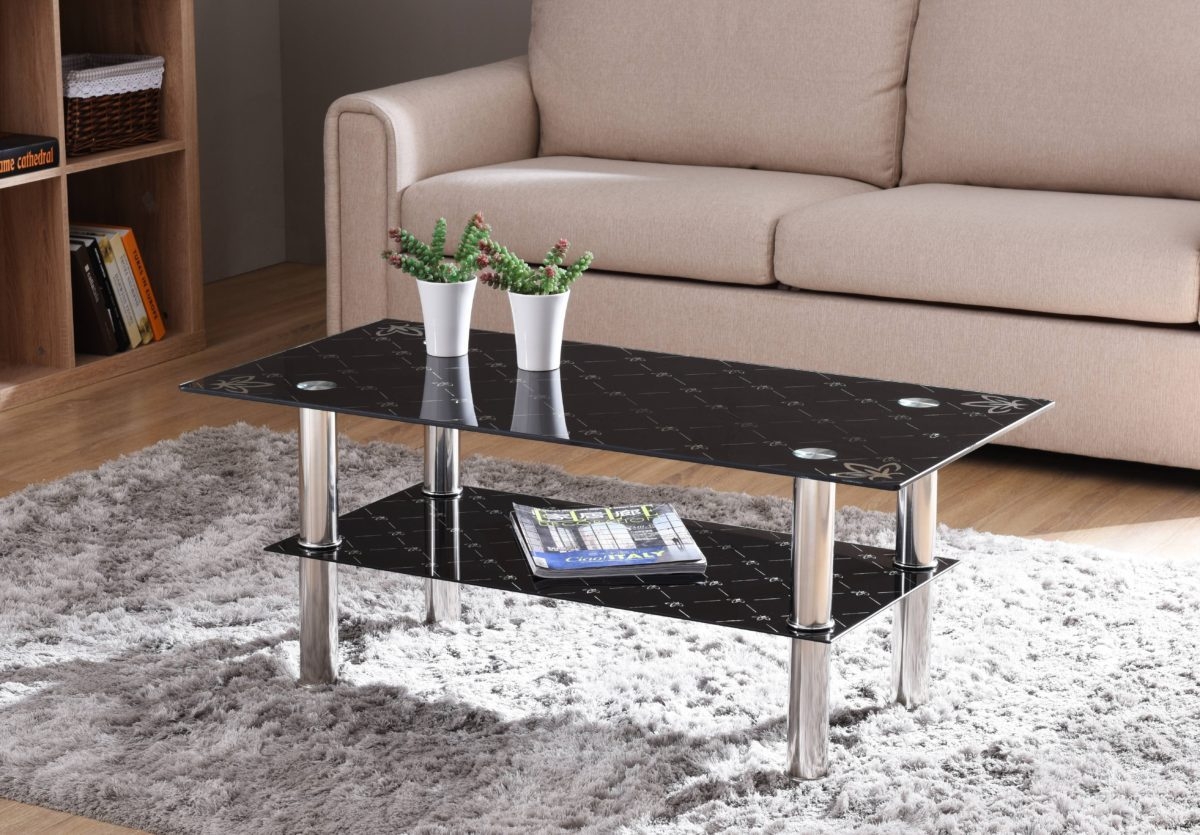 Hodedah HICT22 Rectangular Coffee Table