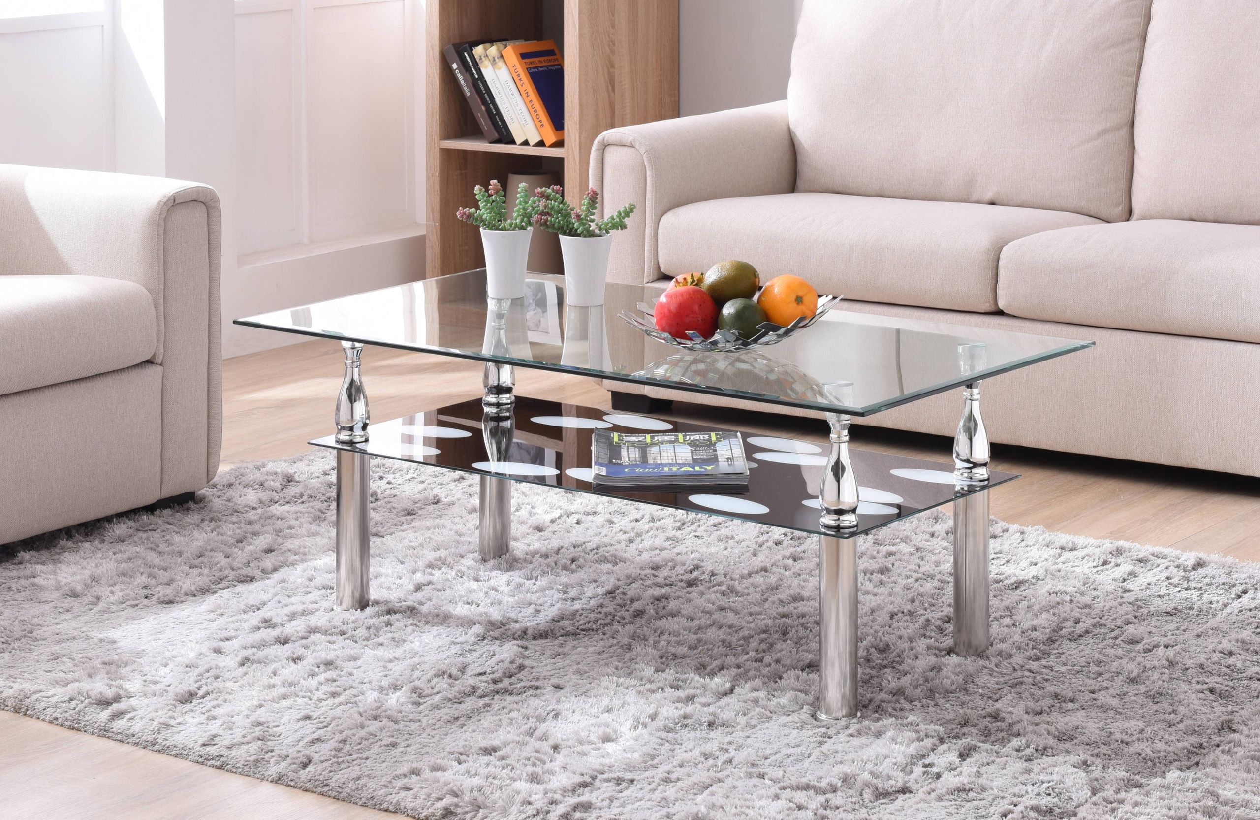 Hodedah HICT52 Rectangular Coffee Table
