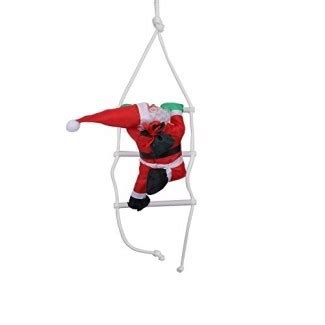 Hofumix Climbing Santa Hanging Santa Claus Decoration Toy Climbing Santa Ladder Christmas Decoration Home Party Decor