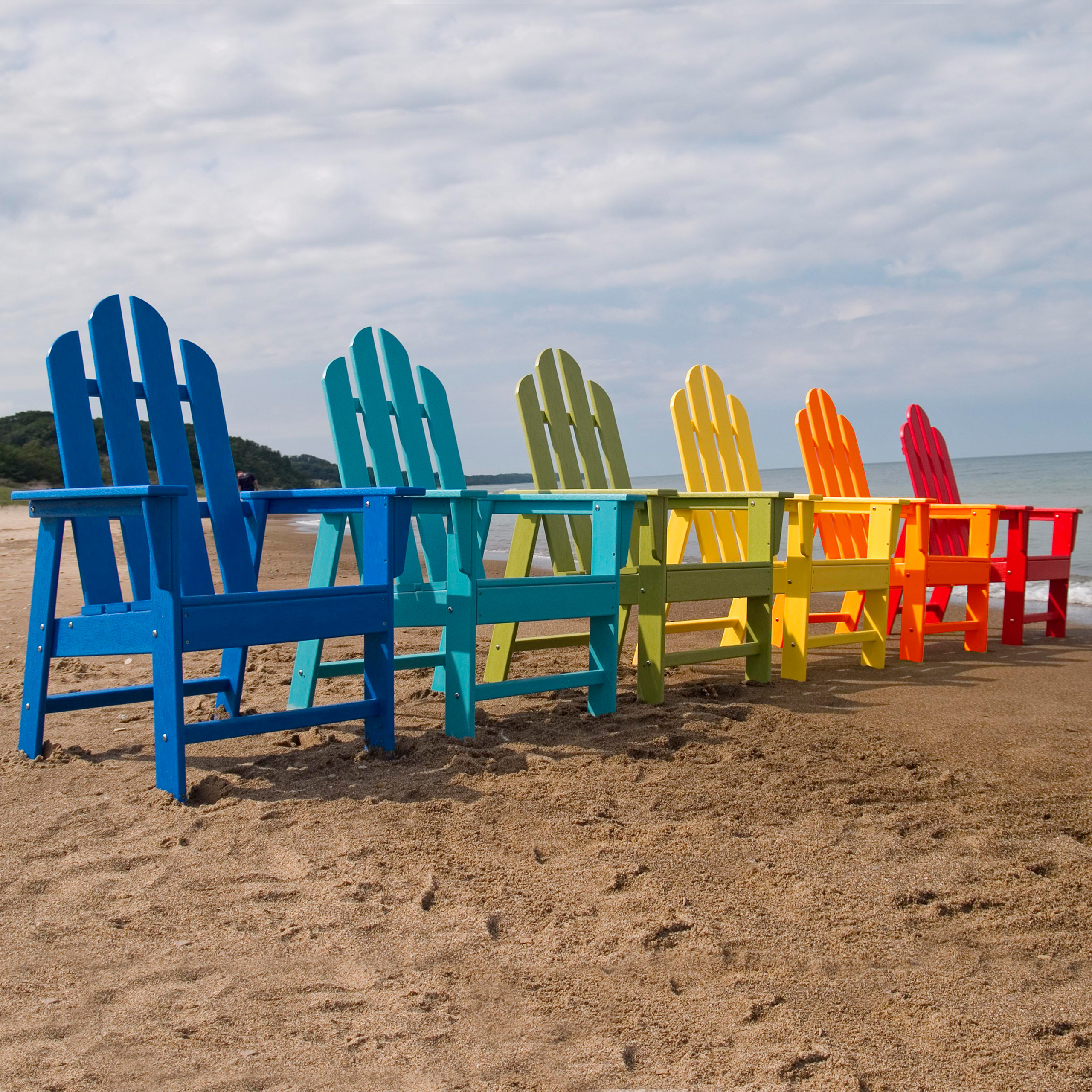 HOME HAVEN LLC Recycled Eco-Friendly Plastic Adirondack Chair, Made of Maintenance-Free Recycled Plastic, Sturdy Legs on The Front and Back, Scalloped Backrest and Wide Armrests + Expert Guide