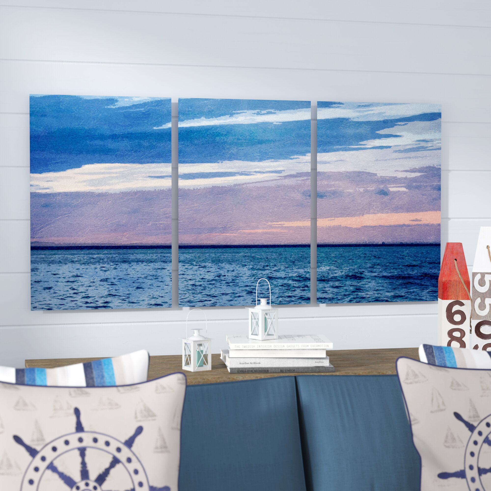 'Horizon Hues' 3 Piece Graphic Art Multi-Piece Image