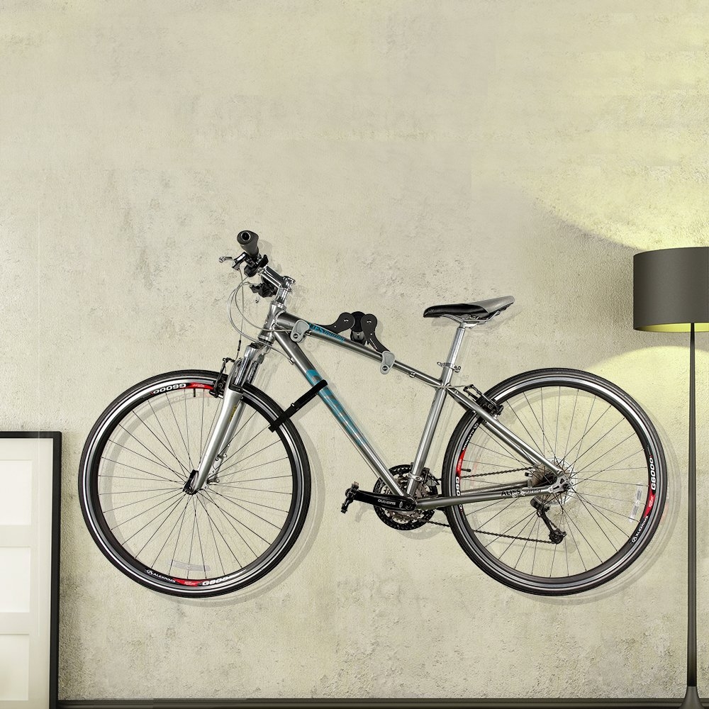 hanging bicycle on wall