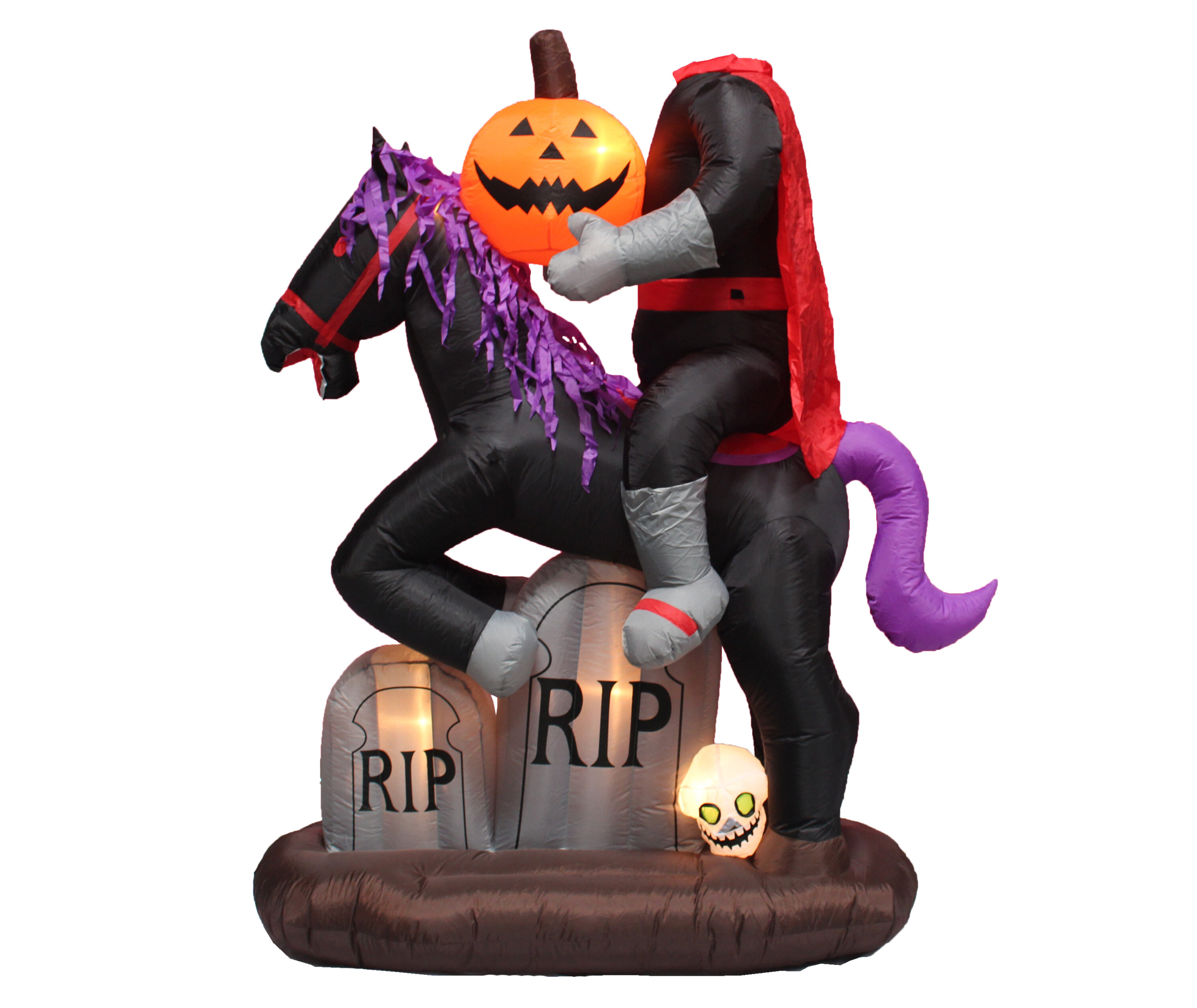 Horse with Pumpkin and Tombstone