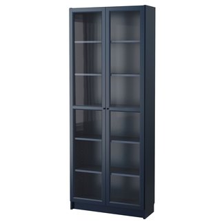 Bookcase With Glass Doors You Ll Love, Narrow Bookcase With Glass Doors