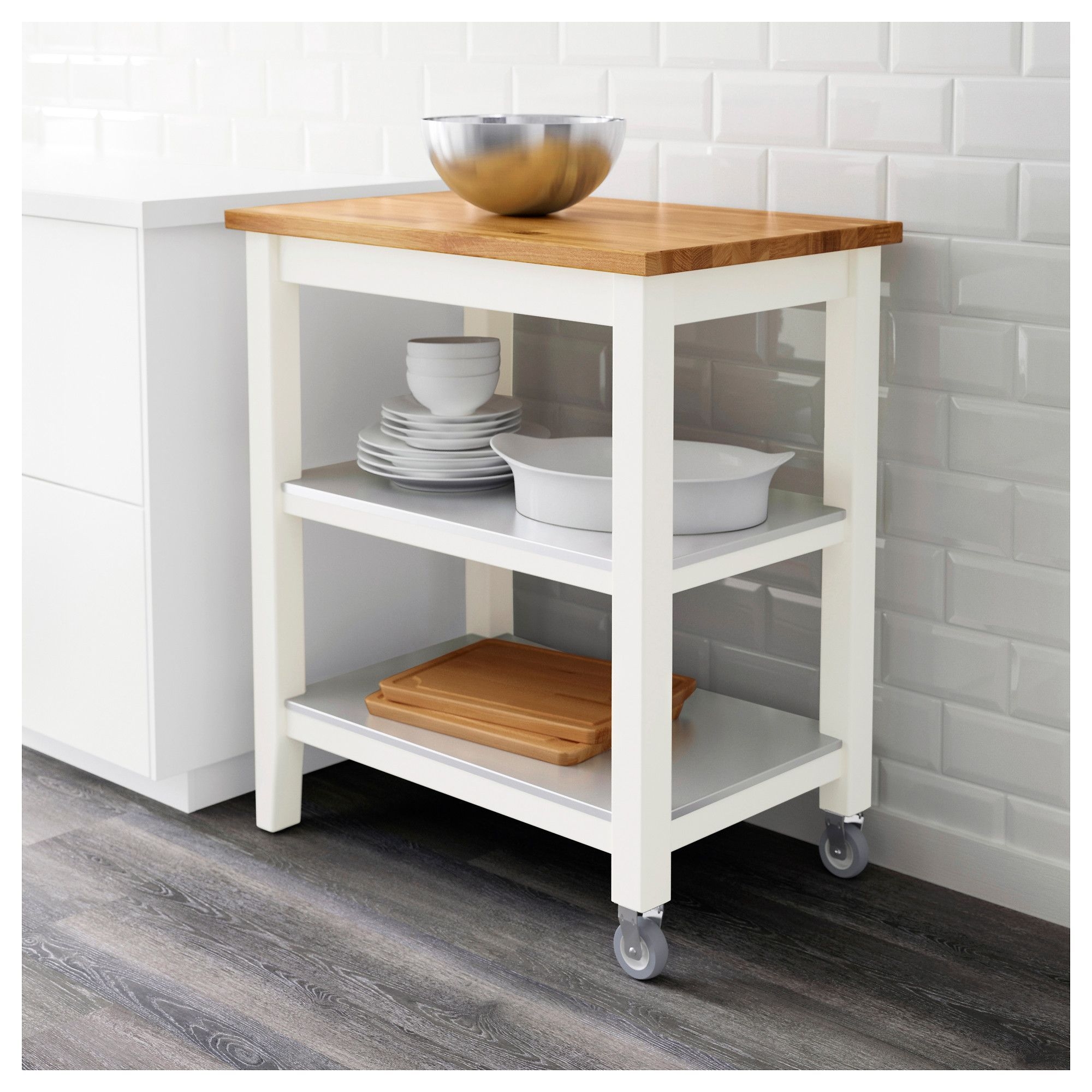 Ikea Stenstorp Kitchen Cart In White 