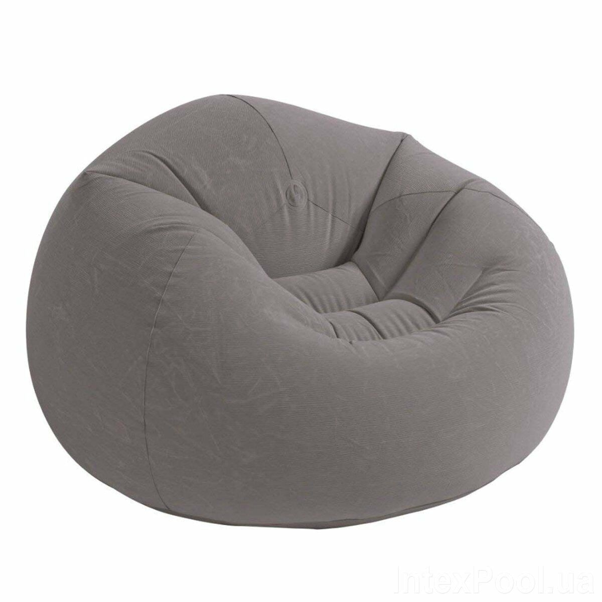 Intex Beanless Bag Inflatable Chair, 42" X 41" X 27", Gray