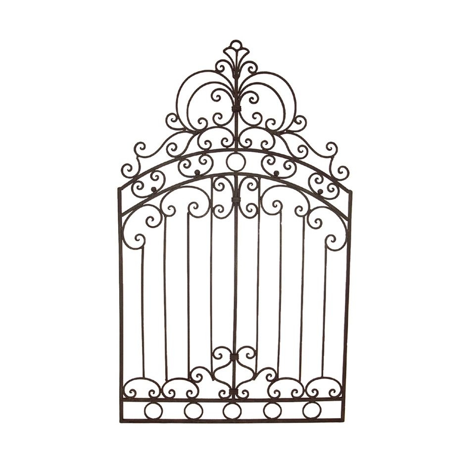 Iron Garden Gate Wall Grille Plaque