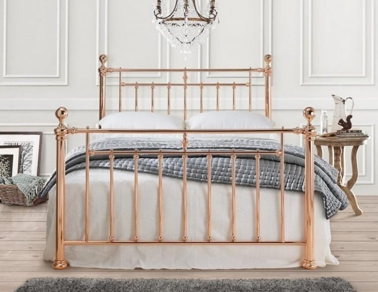 Gold Bed Frame Visualhunt, Rose Gold Super King Bed Frame