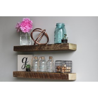 Reclaimed Barn Wood Accent Shelves | Full Accent Brackets | Set of 2