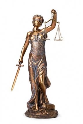 Joystarcraft Blind Lady Justice Resin Statue 11 Inch Sculpture Electroplated Figurine Lawyer Home Decor Lawyer Gift