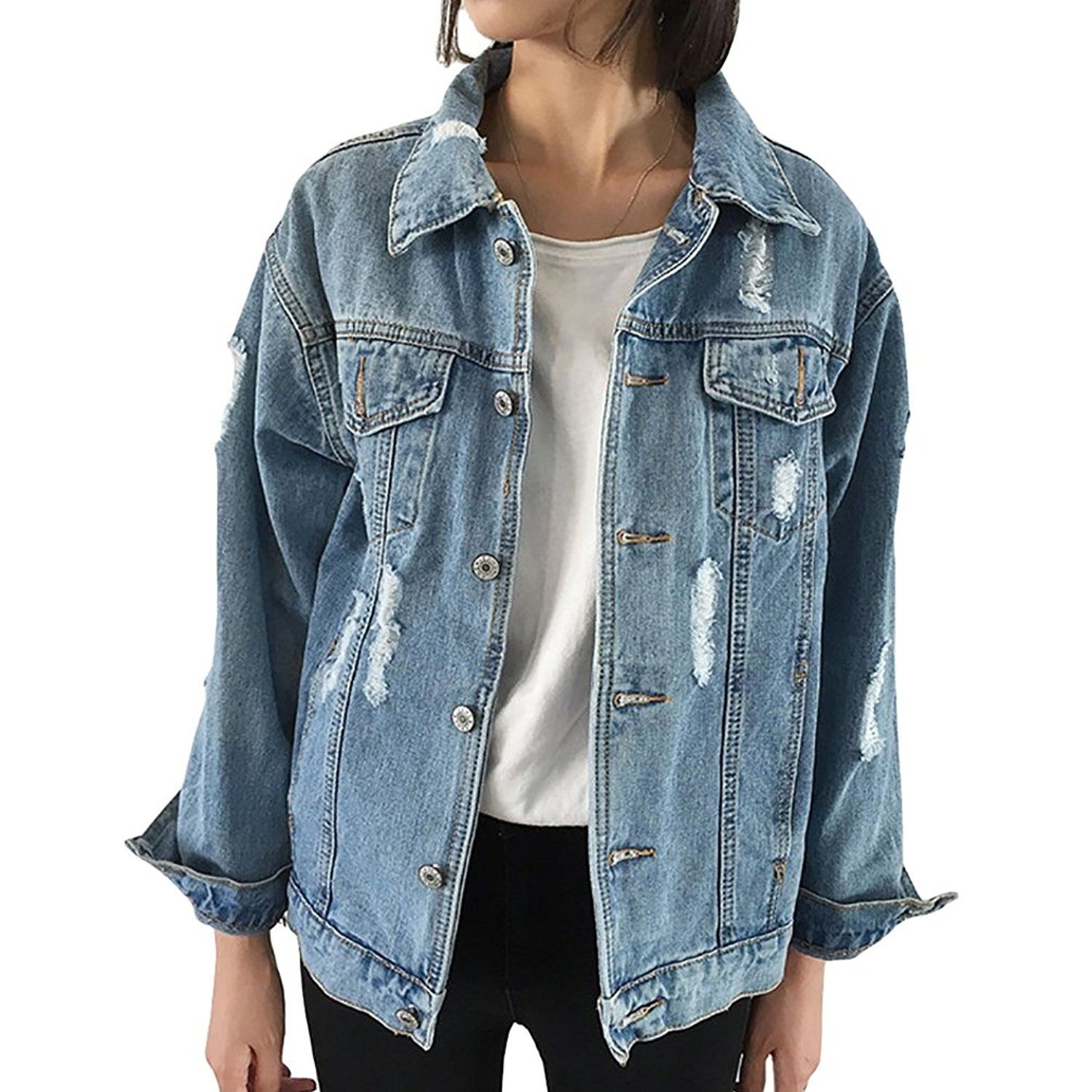 Denim Jacket refashion with brocade fabric — Sum of their Stories Craft Blog