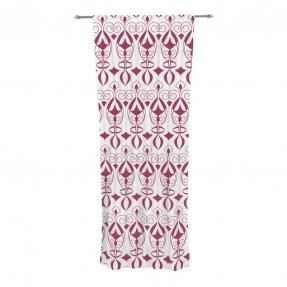 Julia Grifol Warm Deco Geometric Sheer Rod Pocket Curtain Panels (Set of 2)