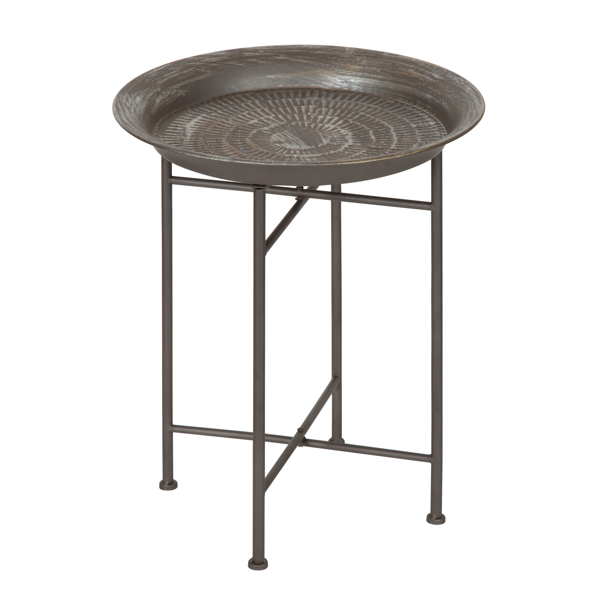 Kate and Laurel 212006 Mahdavi End Table Pewter