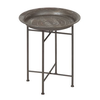 Kate and Laurel 212006 Mahdavi End Table Pewter