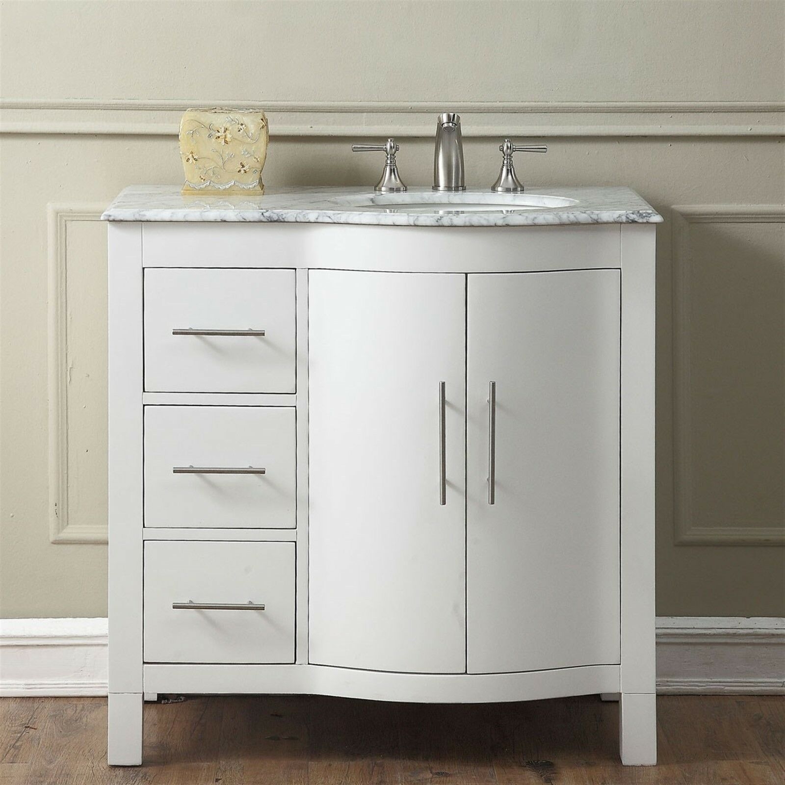 Narrow Depth Bathroom Vanity Cabinets Everything Bathroom   Keen 36 Single Bathroom Vanity Set 