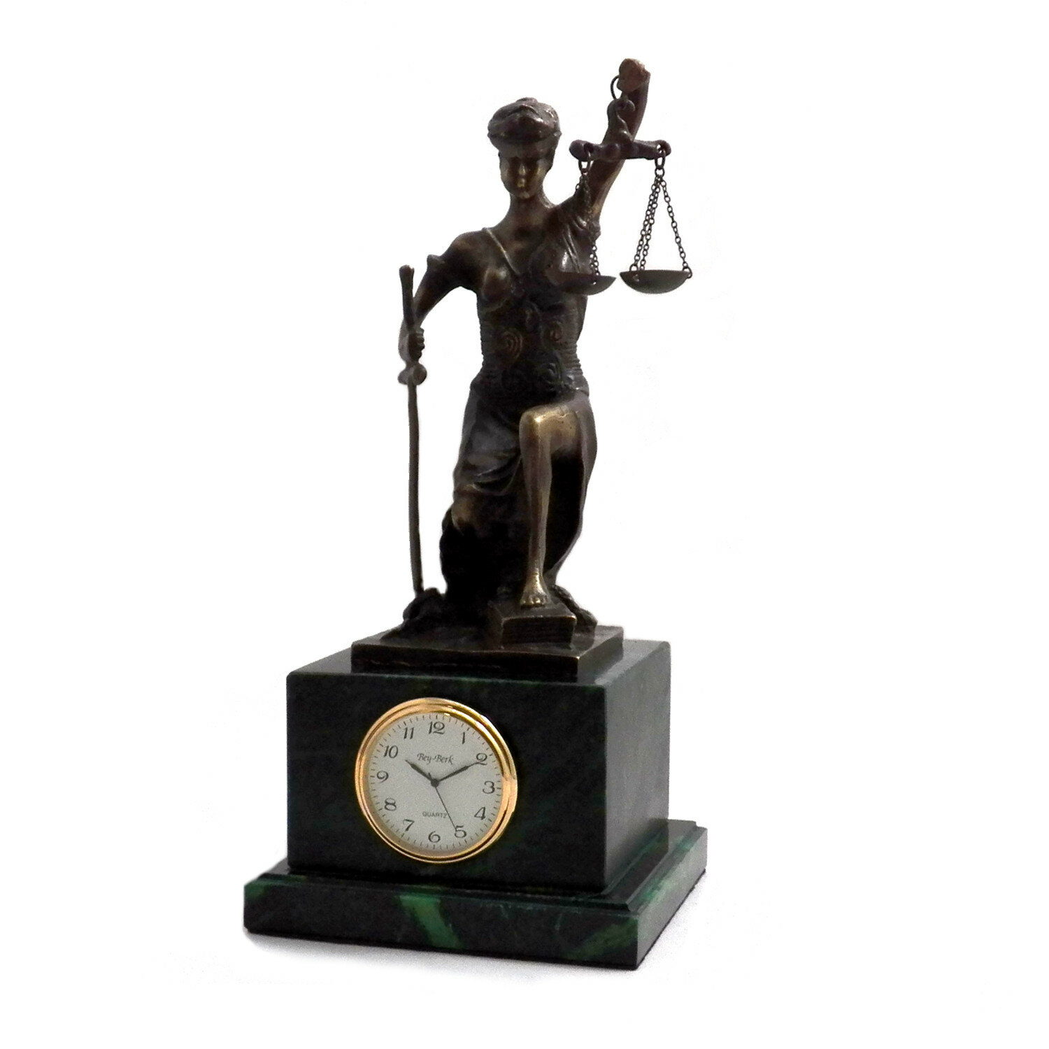 Kneeling Lady Justice Clock