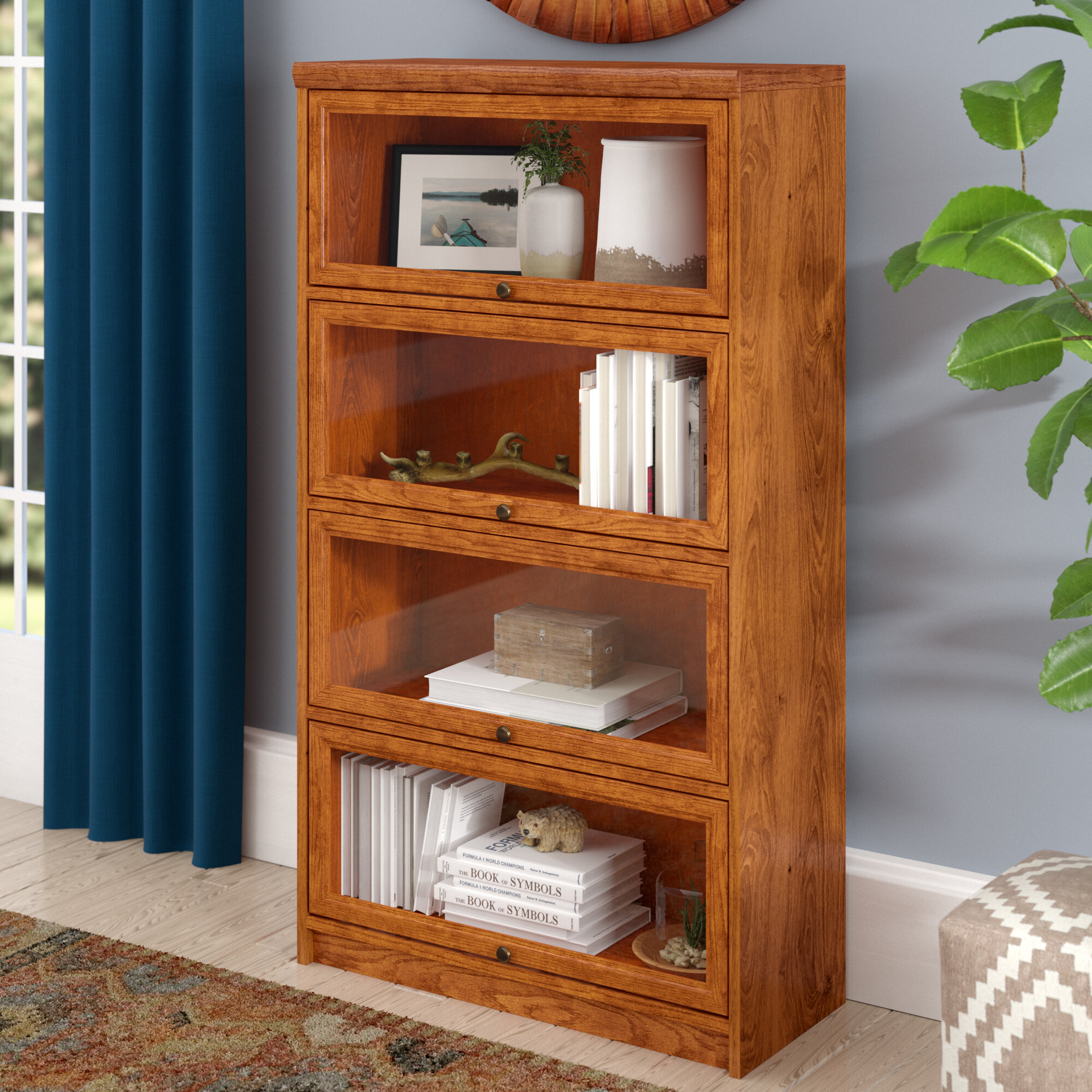 Bookcase With Glass Doors Visualhunt, Unfinished Wood Bookcase With Glass Doors