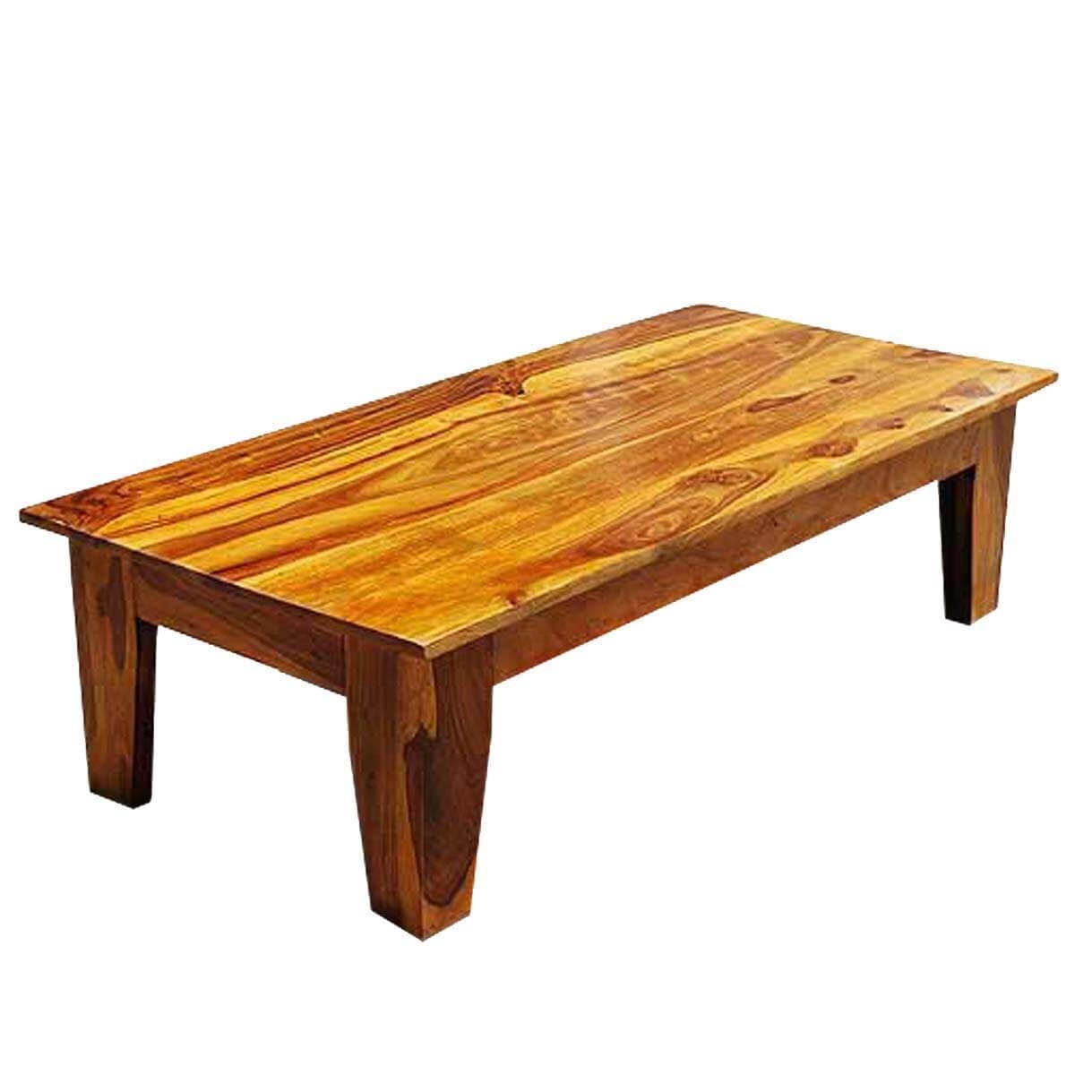Large Rustic Coffee Table Low Height Traditional