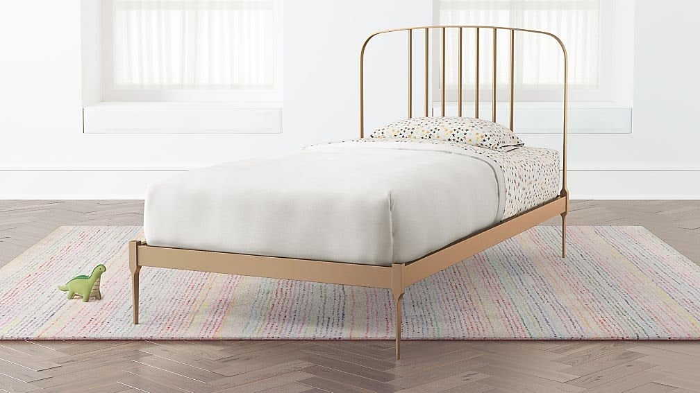 Gold Bed Frame Visualhunt, Brushed Gold Metal Bed Frame