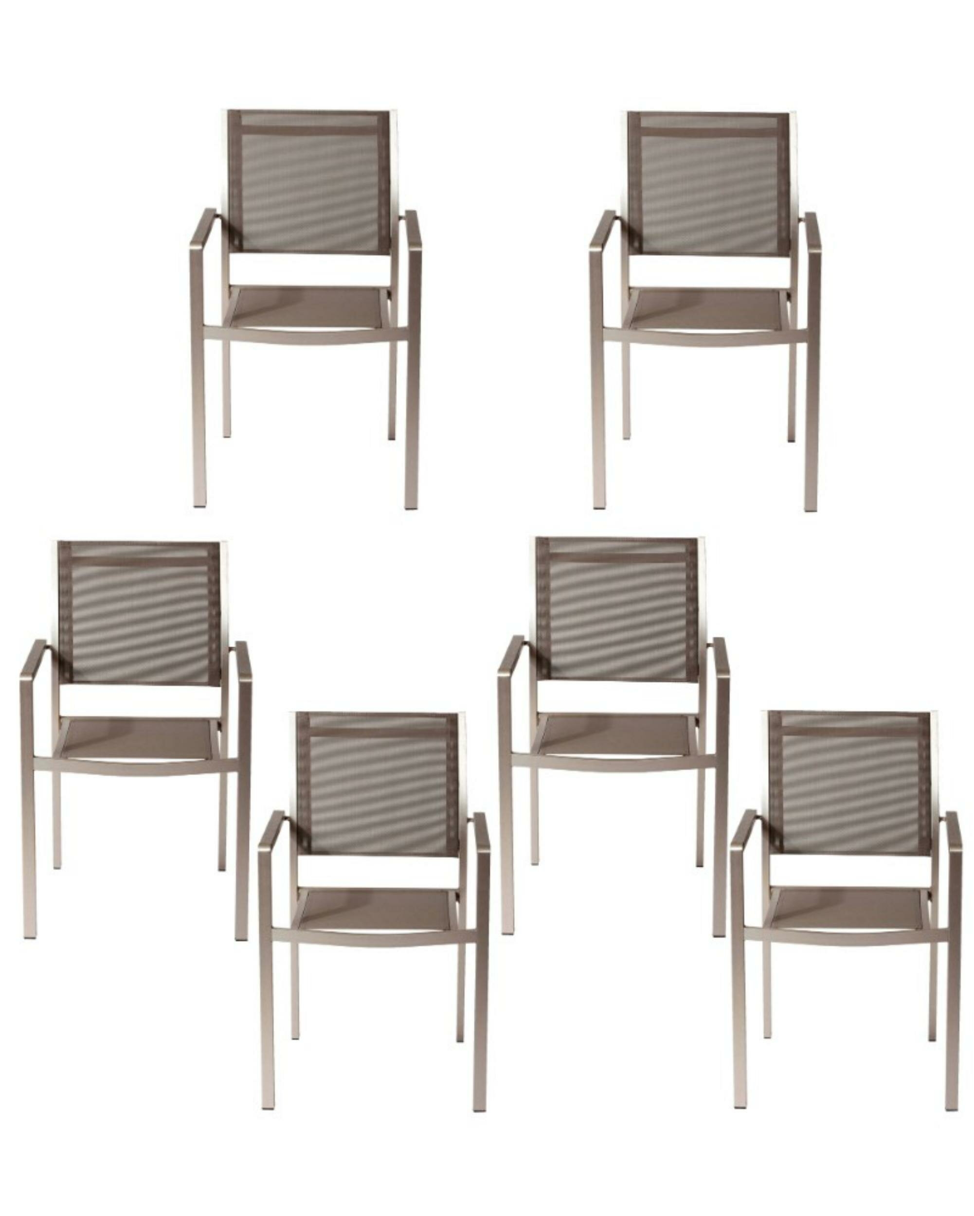 Layton Aluminum Frame Patio Dining Chair (Set of 6)