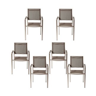 Layton Aluminum Frame Patio Dining Chair (Set of 6)