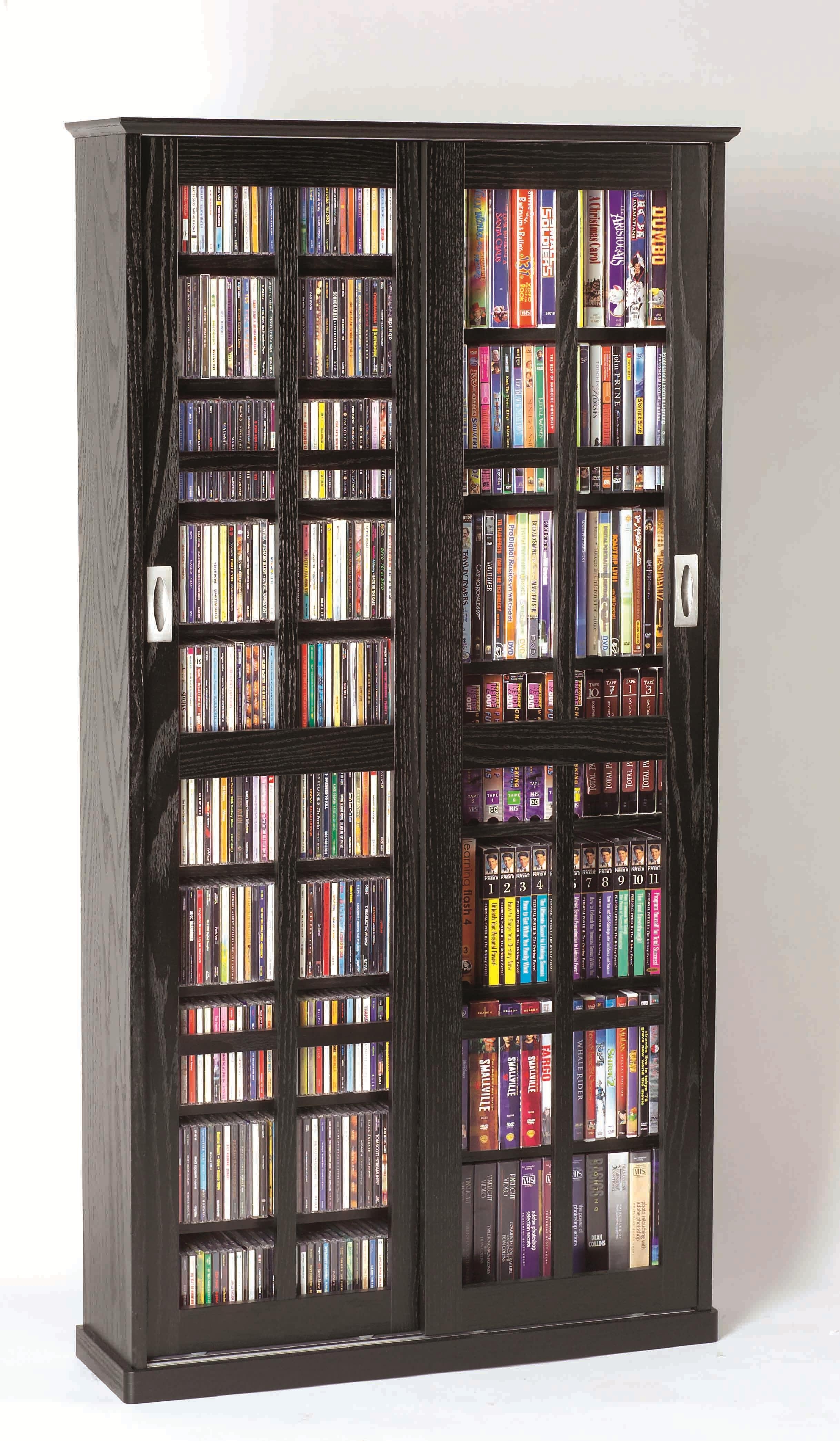 LDE LESLIE DAME Sliding Door Inlaid Glass Mission Multimedia Cabinet (MS-700 Series)
