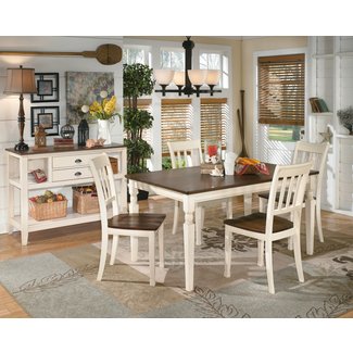 Leamont 5 Piece Solid Wood Dining Set