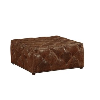Leather Cocktail Ottoman