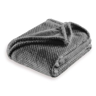 Lidiya Textured Fleece Throw Blanket