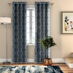 Lippincott Geometric Sheer Grommet Curtain Panels (Set of 4)
