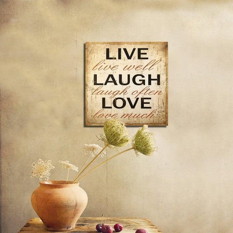 Home Decor Live Love Laugh Small Version Black Words Metal Wall Art Accents Furniture Diy - Live Laugh Love Metal Wall Art
