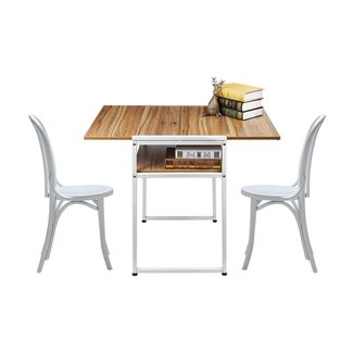 Magshion Extendable Restaurant Dining Drop Leaf Table Computer Laptop Breakfast Desk Coffee Shop