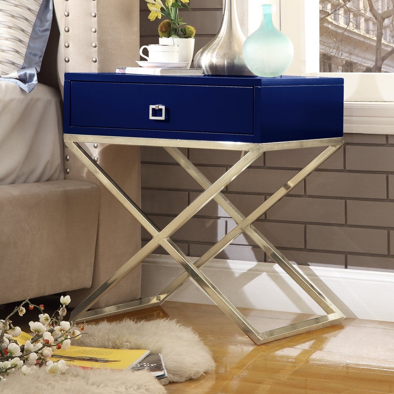 Blue Nightstand