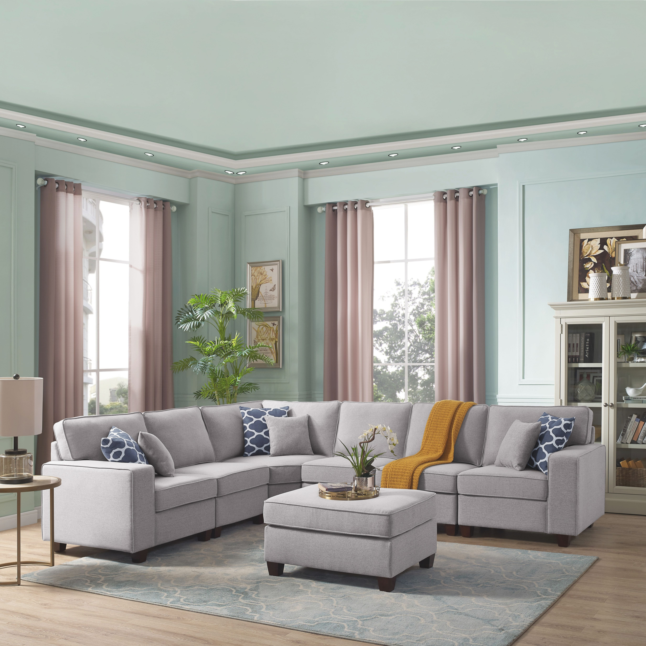 50 Gray Sectional With Ottoman You Ll Love In 2020 Visual Hunt   Mendenhall Reversible Modular Sectional With Ottoman 