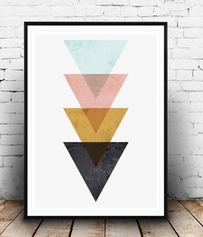 Printable black and white Triangles print,Abstract wall print,Scandinave triangles poster,Nordic poster,marble wall poster,Triangle wall art