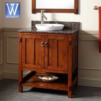 mission style bathroom cabinets