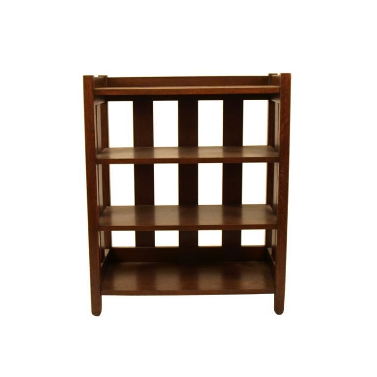 Mission style small 4 shelf bookcase