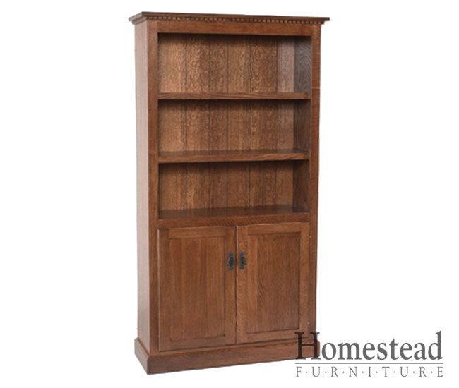 Mission style solid wood bookcase