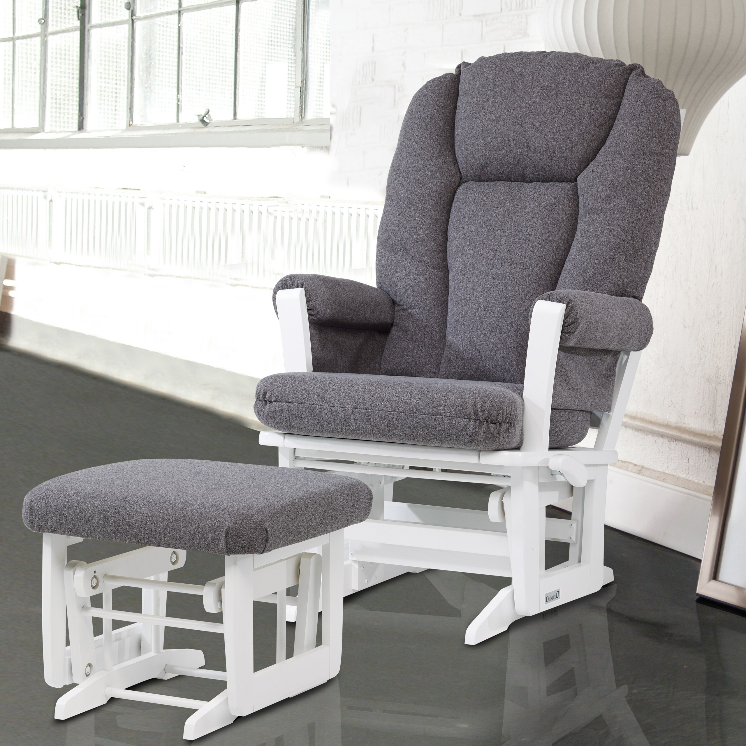 Modern Glider-Multiposition Recline and Ottoman