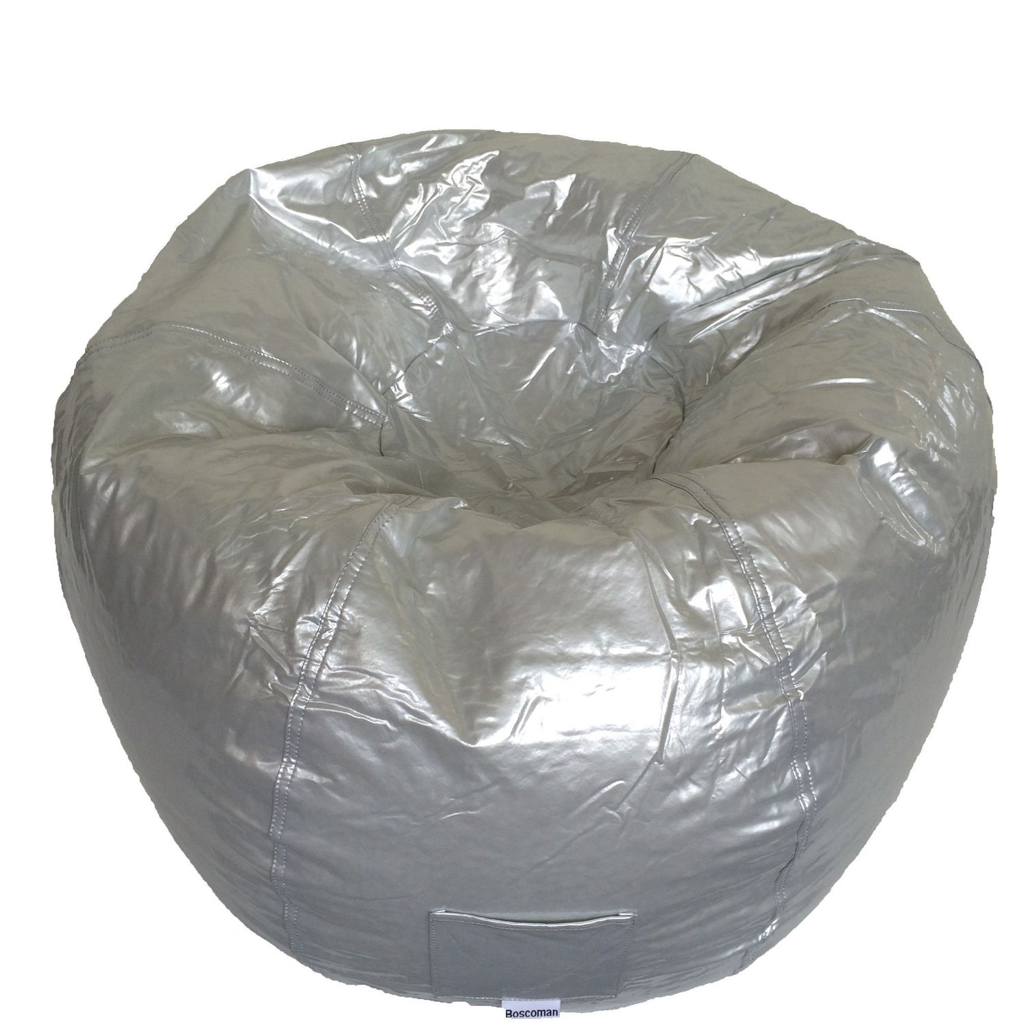 Modern Vinyl Bean Bag Chair - Silver : Kids &