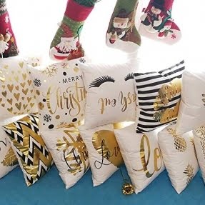 Monkeysell Bronzing Gold Pillow Flannelette Home Pillowcases Throw Pillow Cover Cushion Waist Lumbar Pillow Lips Love Puzzles Pineapple Pattern Design