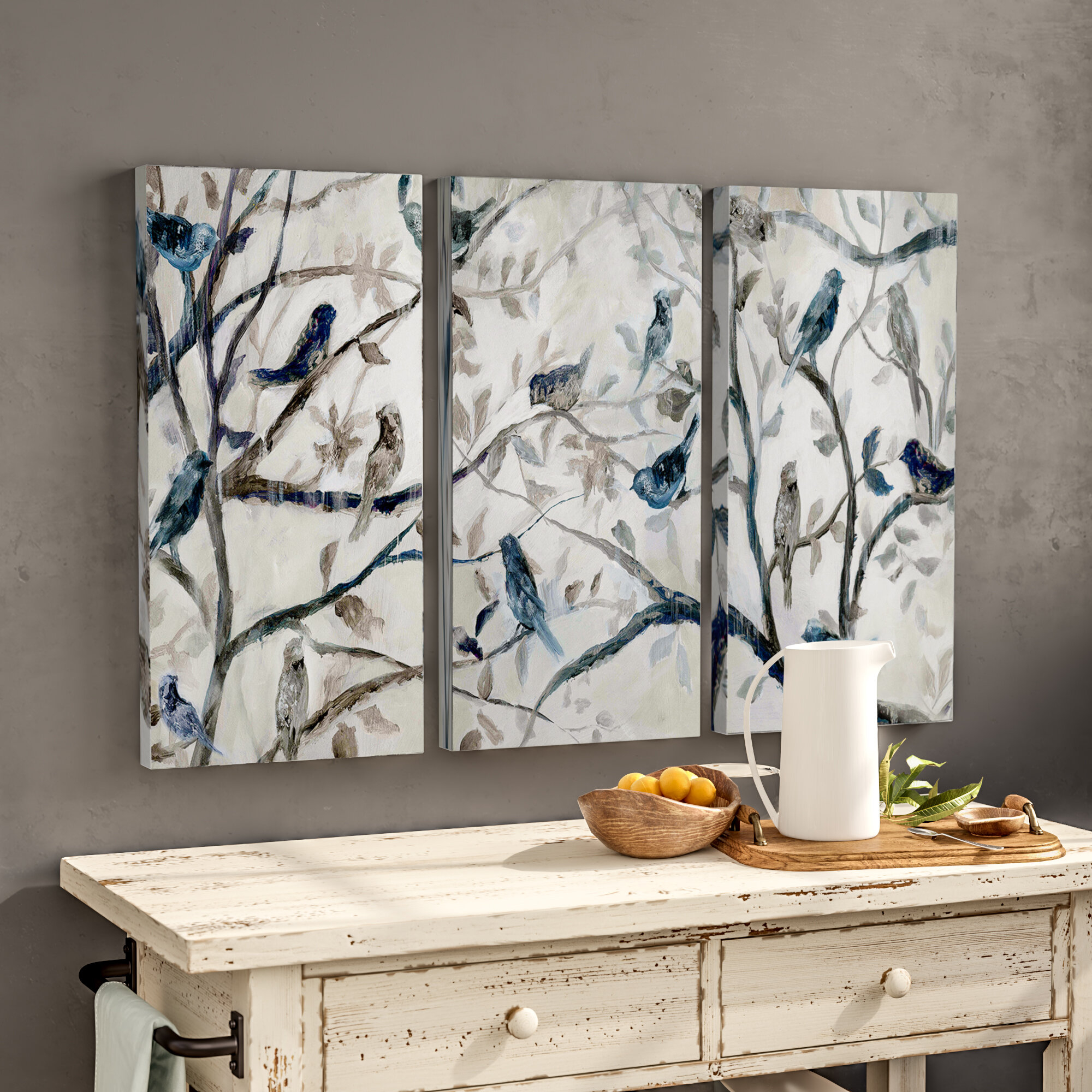 'Morning Chorus' Multi-Piece Image on Wrapped Canvas