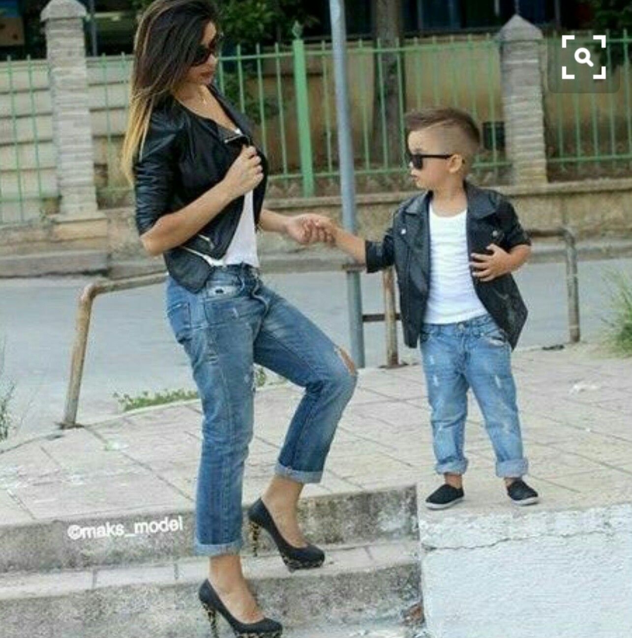 mom son matching clothes