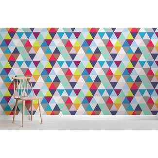 Multicoloured Triangles Wallpaper | Geometric Pattern ...