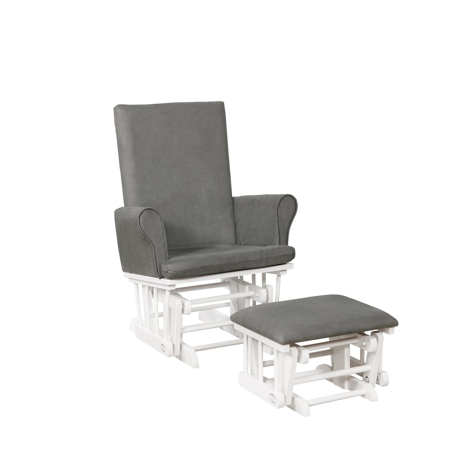 Naomi Home Mateo Wood & Upholstered Glider and Ottoman Set