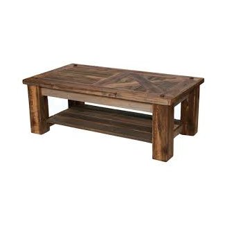 Natural Barnwood Barn Door Coffee Table - Blue Ridge Log